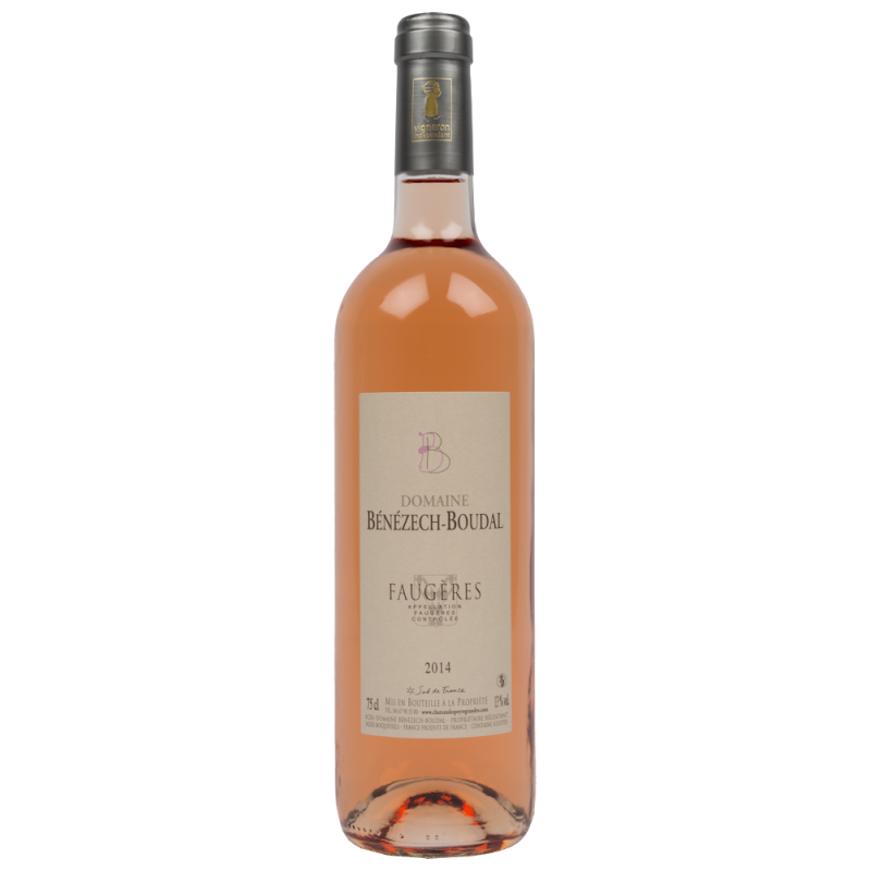 Domaine Bénézech-Boudal - AOC Faugères - Vin rosé BIO - Millésime 2022 - Photo non contractuelle